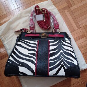 Danbury Mint Simply Glamorous Stacey Whitmore Zebra Print Bag